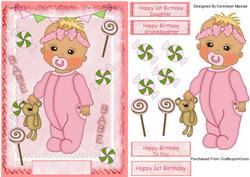 Lovely Baby Girls 1st Birthday