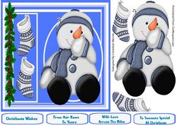 Lovely Snowman in Blue