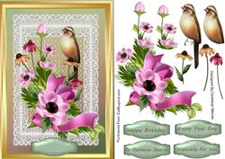 Lovely Finch Sitting on a Flower