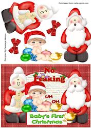Babys 1st Christmas with Santa and Mrs Clause