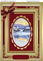 A4 Lovely Christmas Village Scene