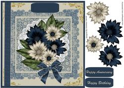 Beautiful Blue Flowers and Lace