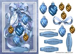Beautiful Blue Baubles and Glitter 