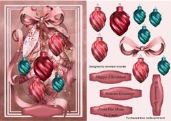 Beautiful Pink Baubles and Glitter
