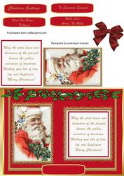Lovely Vintage Santa and Christmas Verse