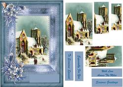 Lovely Winter Petals and Church Scene ( Pyramarge)