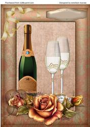 Lovely Golden Roses and Champagne.