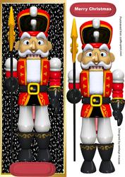 Large D.l. Tin Box Soldier Red