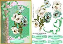 Beautiful Pansys Ona Aqua Mat