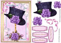 Beautiful Ladies Hat and Roses .