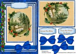 Lovely Christmas Winter Scene with Holly.
