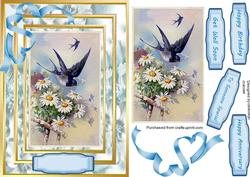 Lovely Blue Birds and Daisys 