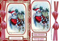 Santa Driving His Card