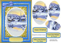 Lovely Christmas Scene in Blue