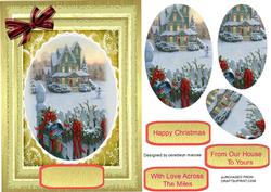 Lovely Christmas Scene in Gold Pyramarge