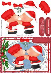 Lovely Kissing Sanra and Mrs Clause