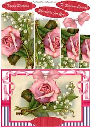 Beautiful Roses and Lily of the Valley ( Pyramarge )