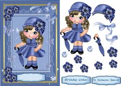 Little Miss Blue Girl