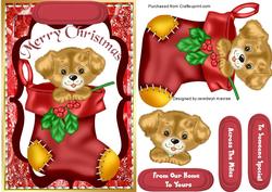 Lovely Puppy in a Boot ( Red )