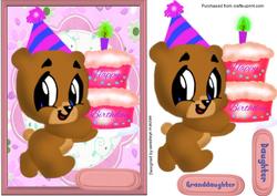 Happy Little Birthday Girl Bear.