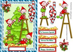 The Elves Decorating the Christmas Tree
