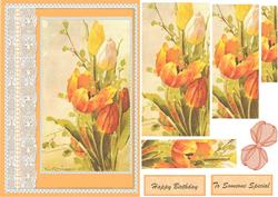 Beautiful Tulips Lace and Pearls