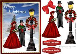 Lovely Carolers in the Snow .