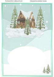 A5 Christmas Scene Incert