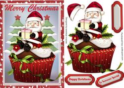 Santa's Christmas Cupcake