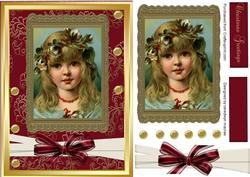 Beautiful Vintage Christmas Girl.