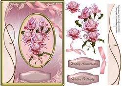 Beautiful Cameo Roses in a Gold Frame