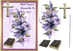 Beautiful Winter Lillys Sympathy Card
