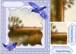 Bluebirds in the Tall Reeds.