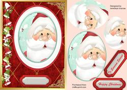 Lovely Santa in a Ocal Frame ( Pyramid )