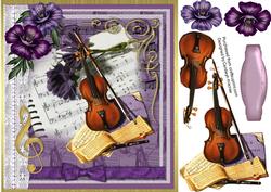 Beautiful Violin on Sheet Music
