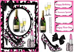 Lovely Hot Pink Shoes , Makeup and Bubbly 