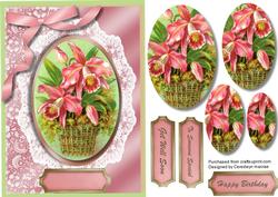 Stunning Orchids in a Basket, ( Pyramid )