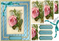 Lovely Pyramid Rose and Lily of the Valley