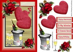 Bucket of Bubbly and Roses