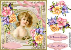 Lovely Angelic Vintage Girl , ( Pyramid )