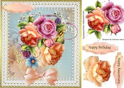 Lovely English Roses and Fruit.