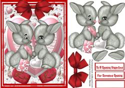 Be Mine Lovely Valentine Bunnies