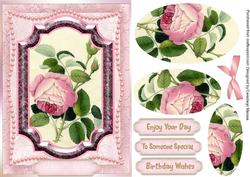 Lovely Pink Centifolia Roses , (pyramid)