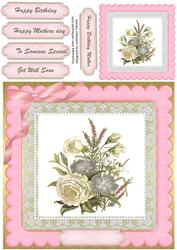Lovely Roses in a Scalloped Frame