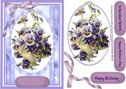 Beautiful Basket of Pansys 