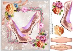 Lovely Pink Glamour Shoes and Roses
