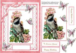 Beautiful Vintage Bird and Butterflys 