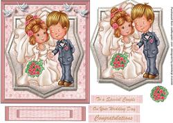 Lovely Easel or Topper 3 to the Happy Couple 