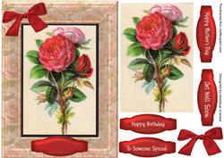 A5 Beautiful Roses in a Rose Frame