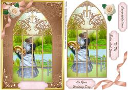 Beautiful Couple Throught the Church Window